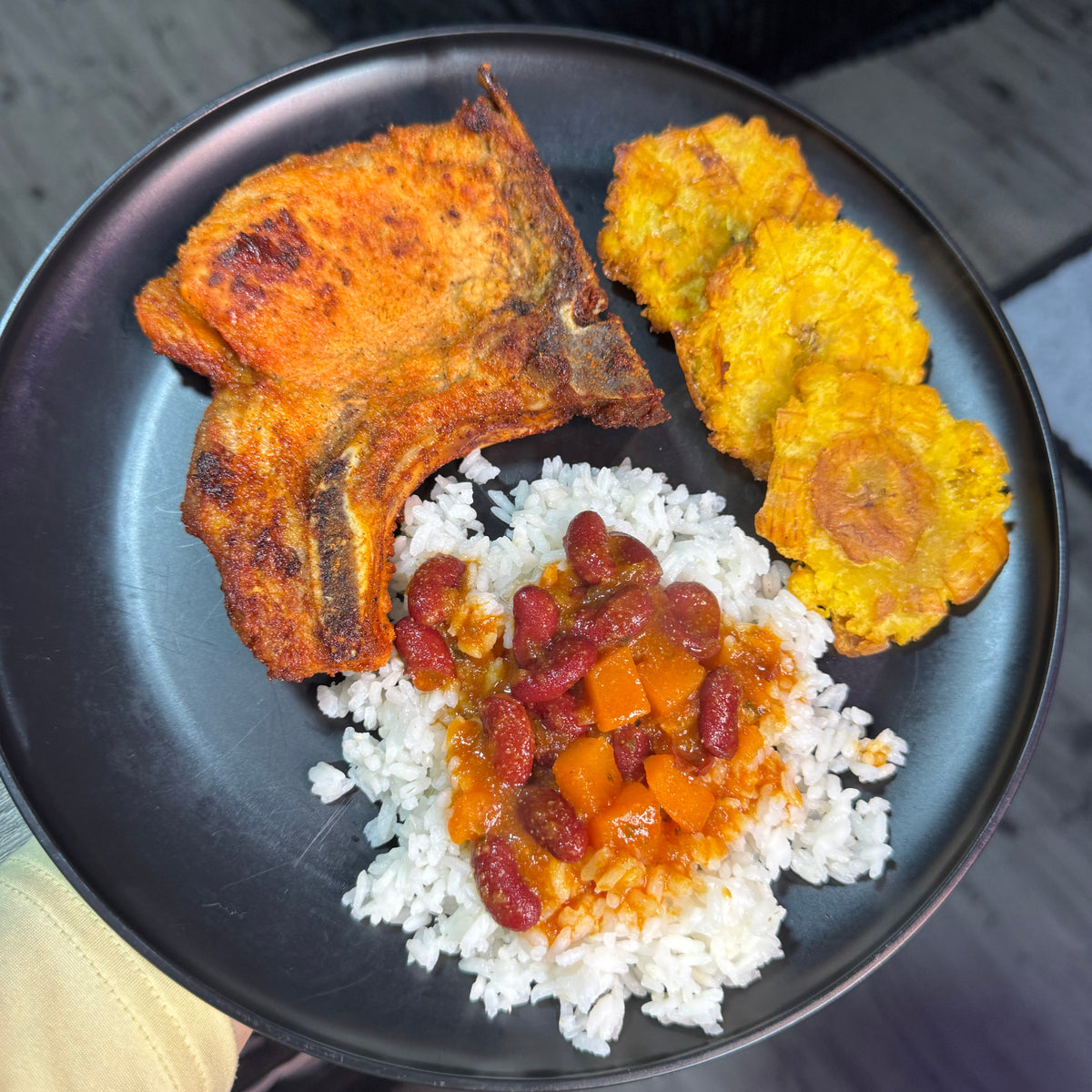 Puerto Rican Pork Chop Dinner